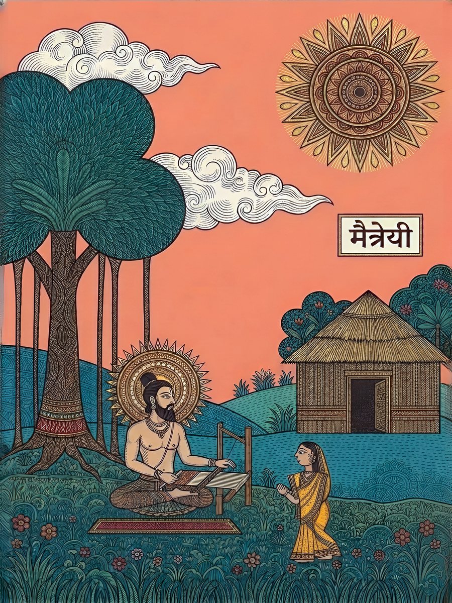 Plate: Yajnavalkya and Maitreyi