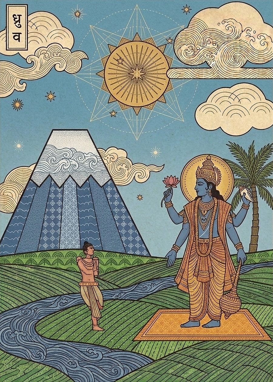 Plate: Hari appears to Dhruva